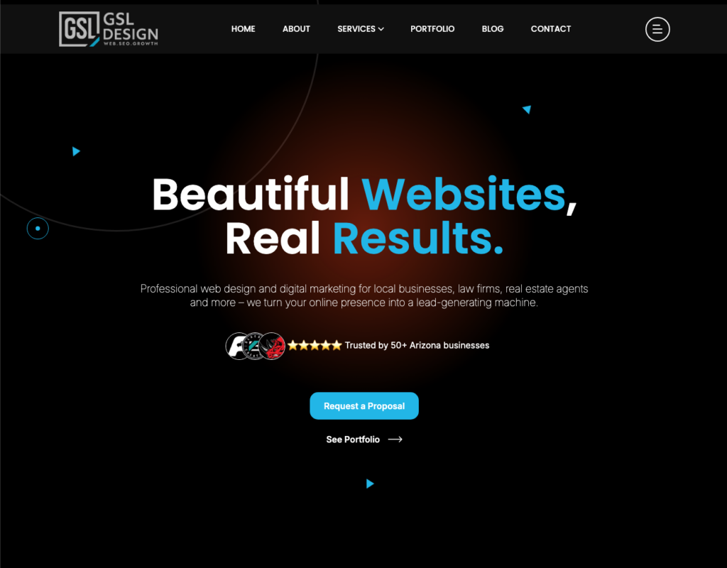 GSL Design V1 website