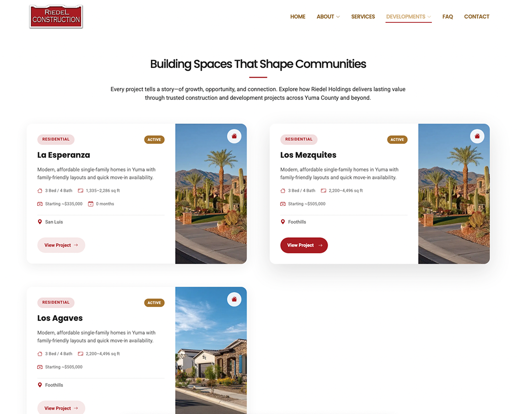 Riedel Construction screenshot 4